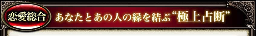 恋愛総合　あなたとあの人の縁を結ぶ“極上占断”