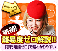 Point2 納得! 難易度ゼロ解説!! 「専門用語ゼロ」で超わかりやすい