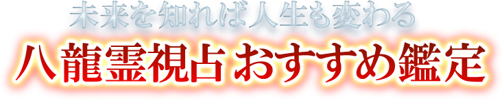 未来を知れば人生も変わる　八龍霊視占おすすめ鑑定